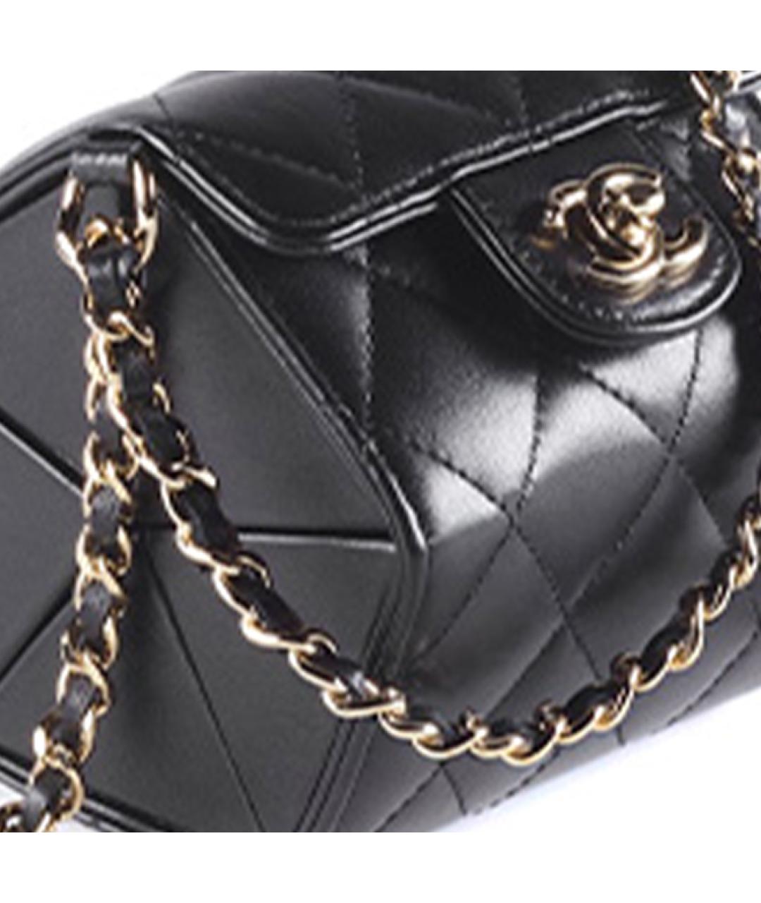 CHANEL Черная кожаная сумка через плечо, фото 6