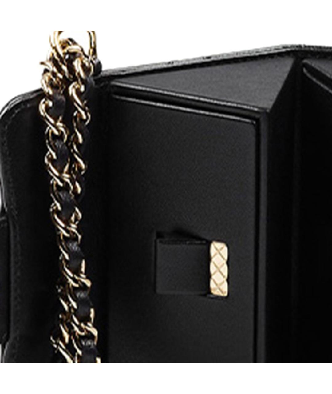 CHANEL Черная кожаная сумка через плечо, фото 5