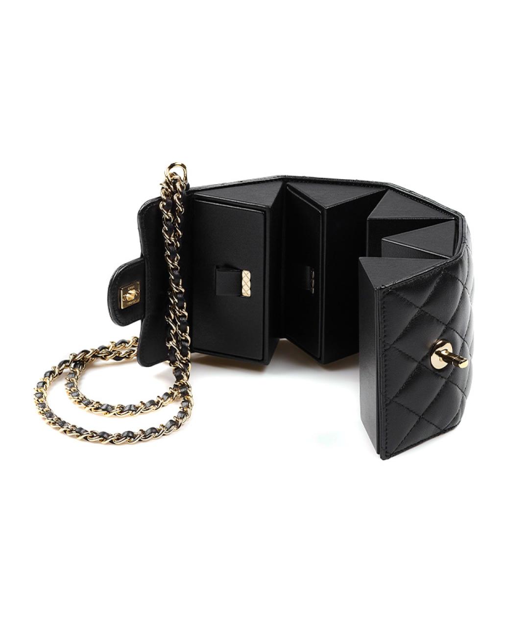 CHANEL Черная кожаная сумка через плечо, фото 4