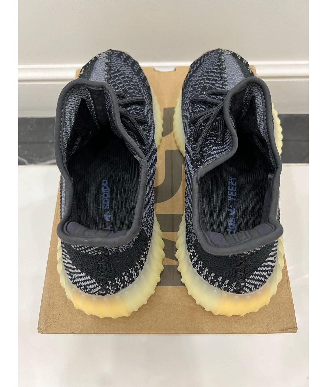 ADIDAS YEEZY Темно-синие текстильные кроссовки, фото 2
