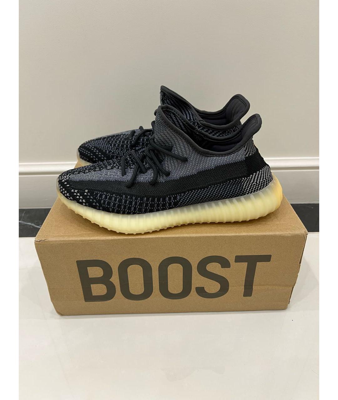 ADIDAS YEEZY Темно-синие текстильные кроссовки, фото 6