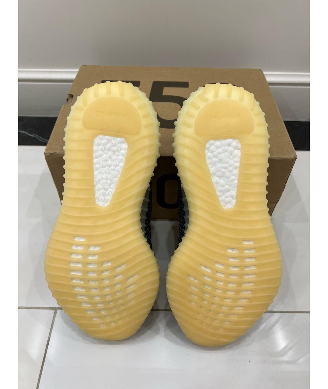 ADIDAS YEEZY Темно-синие текстильные кроссовки, фото 4