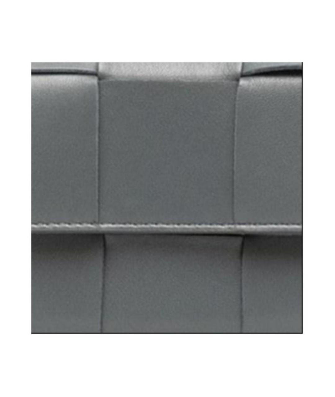 BOTTEGA VENETA Серый кожаный кошелек, фото 4