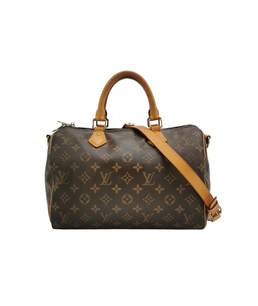 LOUIS VUITTON Коричневая кожаная сумка через плечо, фото 1