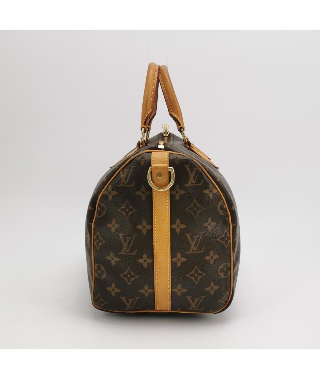 LOUIS VUITTON Коричневая кожаная сумка через плечо, фото 3