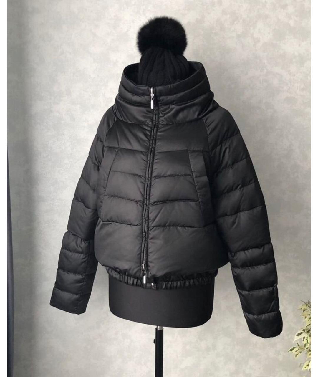 'S MAX MARA Черный вискозный пуховик, фото 9