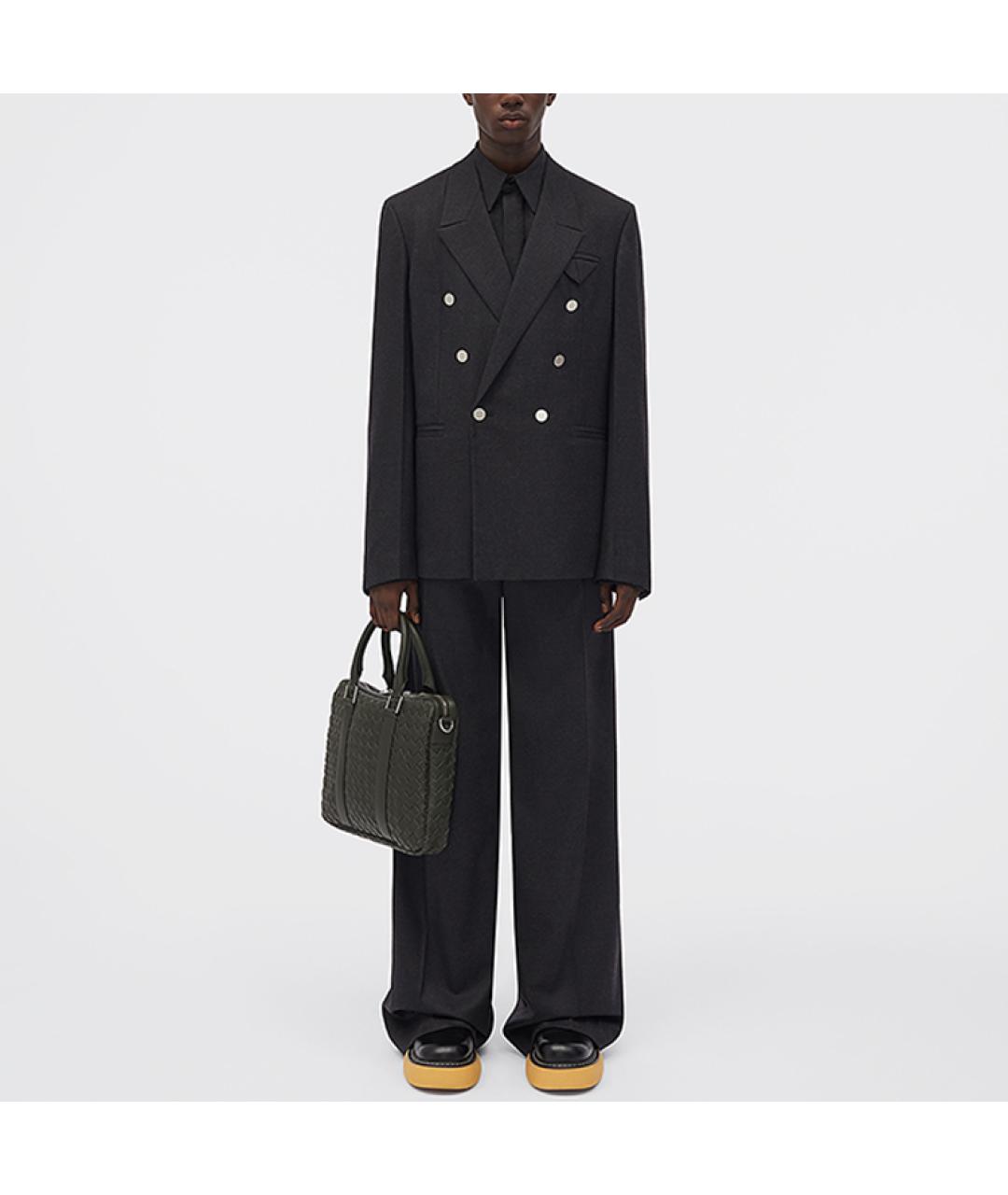 BOTTEGA VENETA Зеленая кожаная сумка на плечо, фото 3