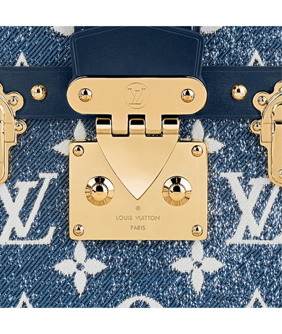 LOUIS VUITTON Синяя кожаная сумка через плечо, фото 5