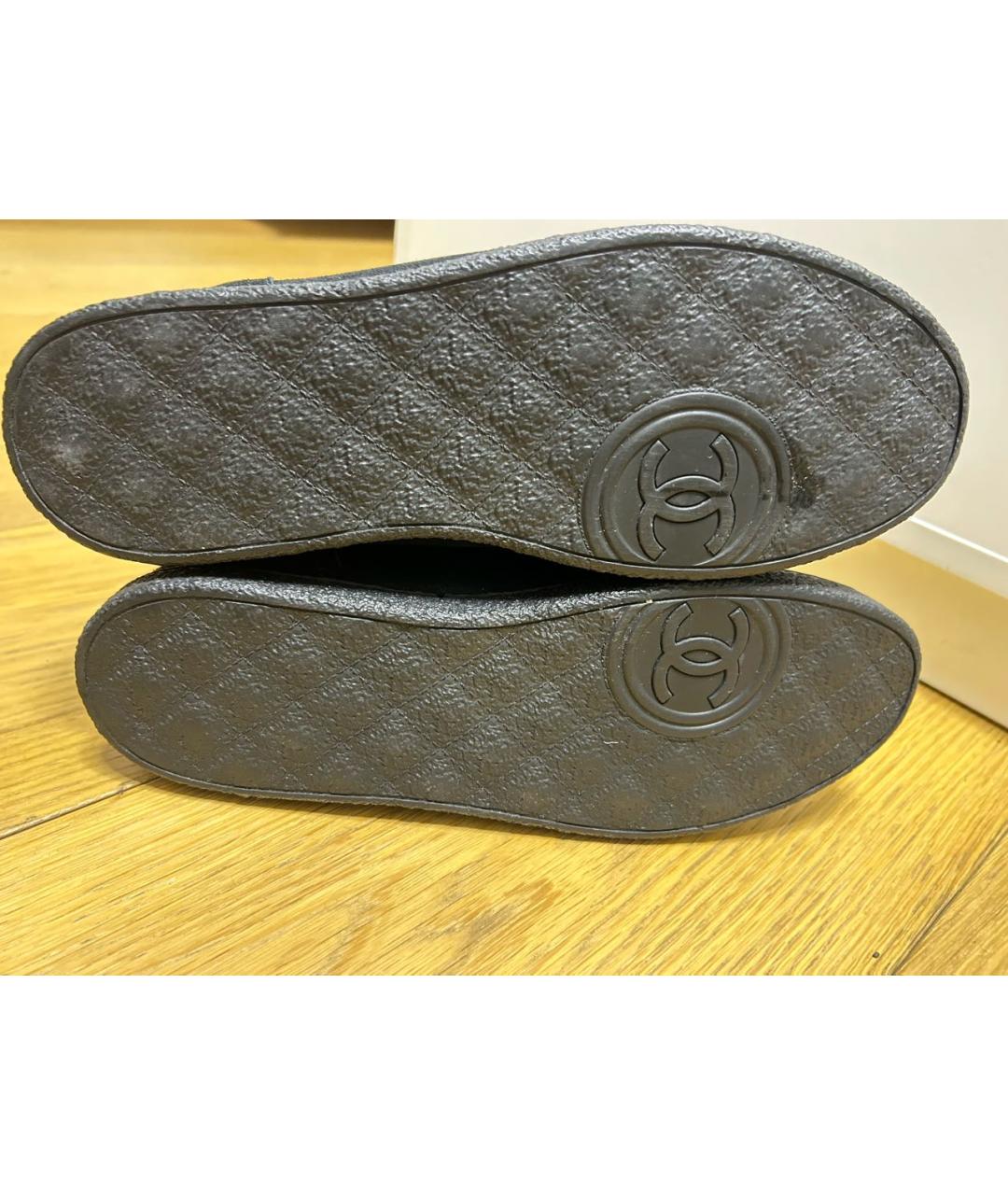 CHANEL Черные кожаные сапоги, фото 5