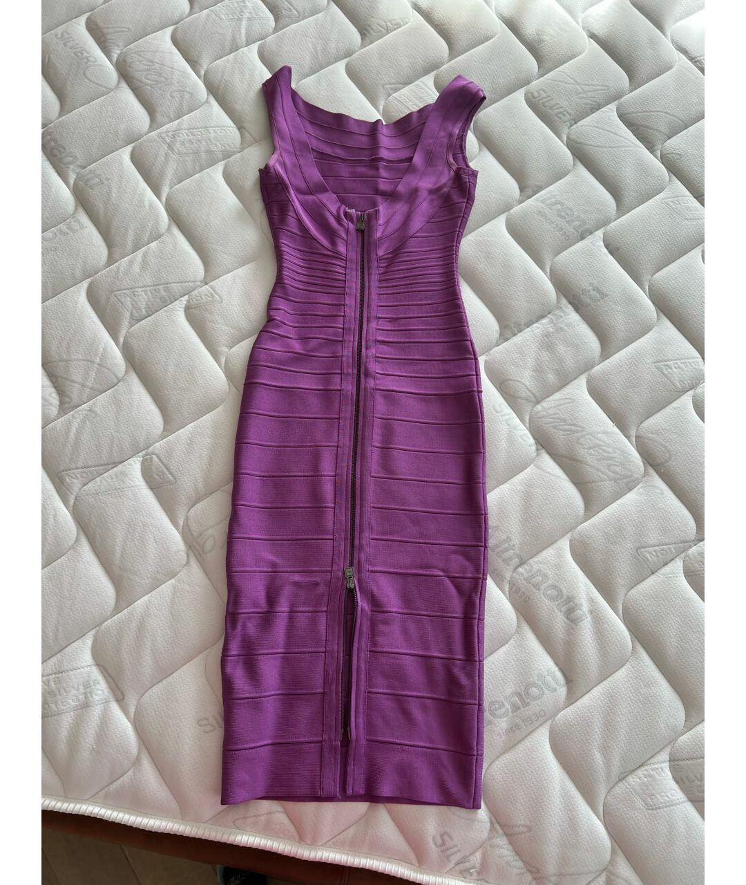 HERVE LEGER Фиолетовое повседневное платье, фото 3