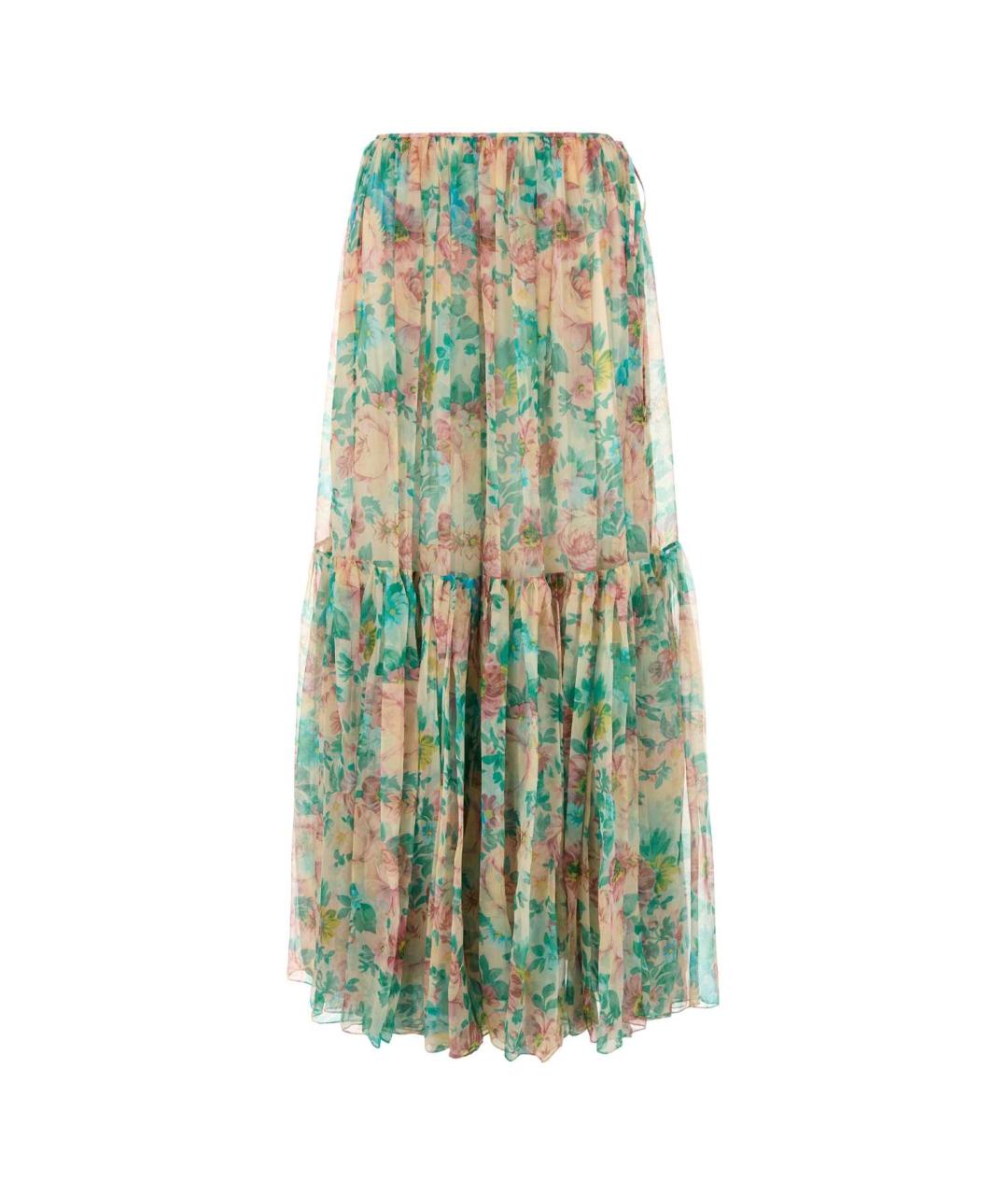 CHLOE Мульти шелковая юбка миди, фото 1
