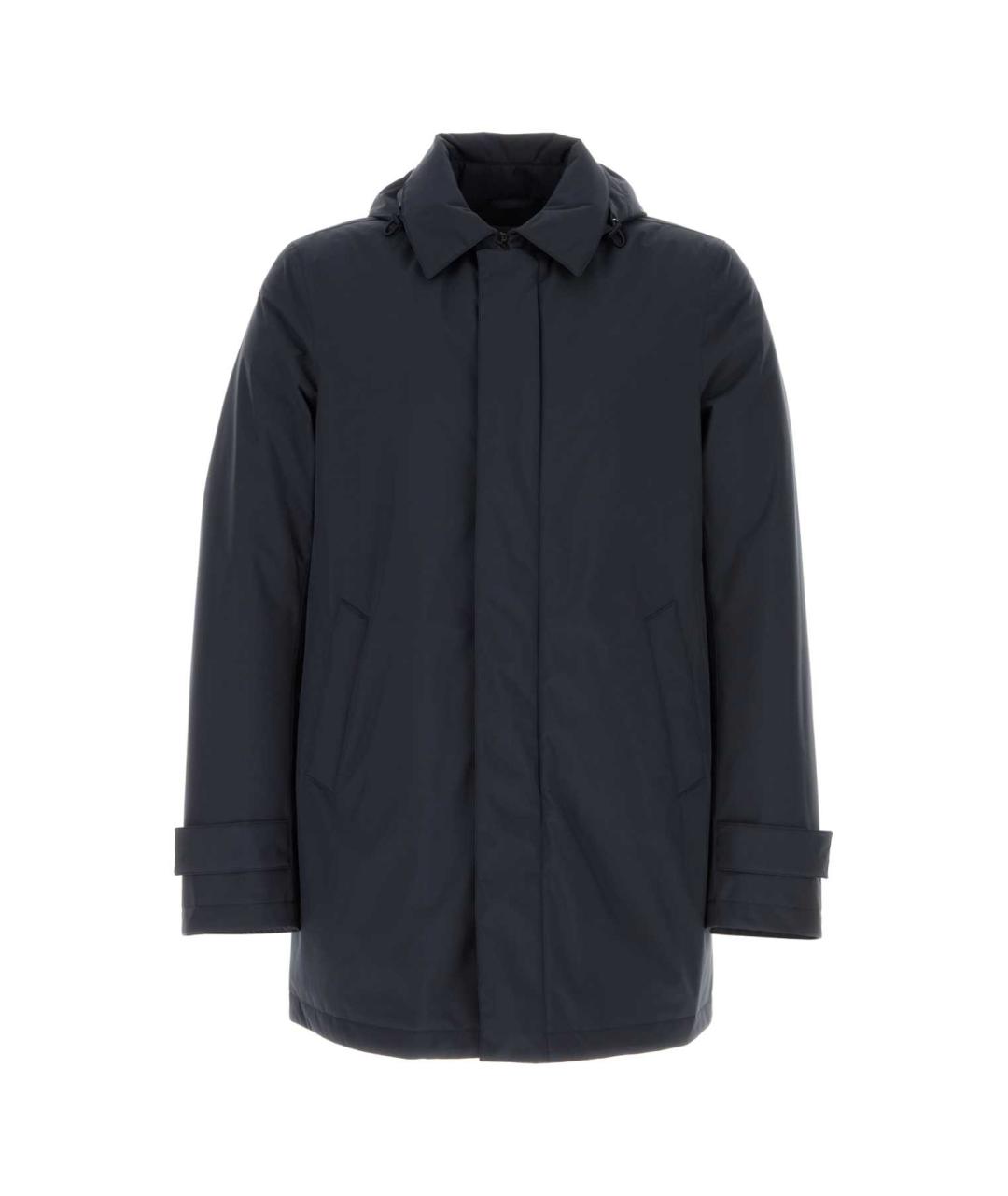 HERNO Синий полиэстеровый тренч / плащ, фото 1