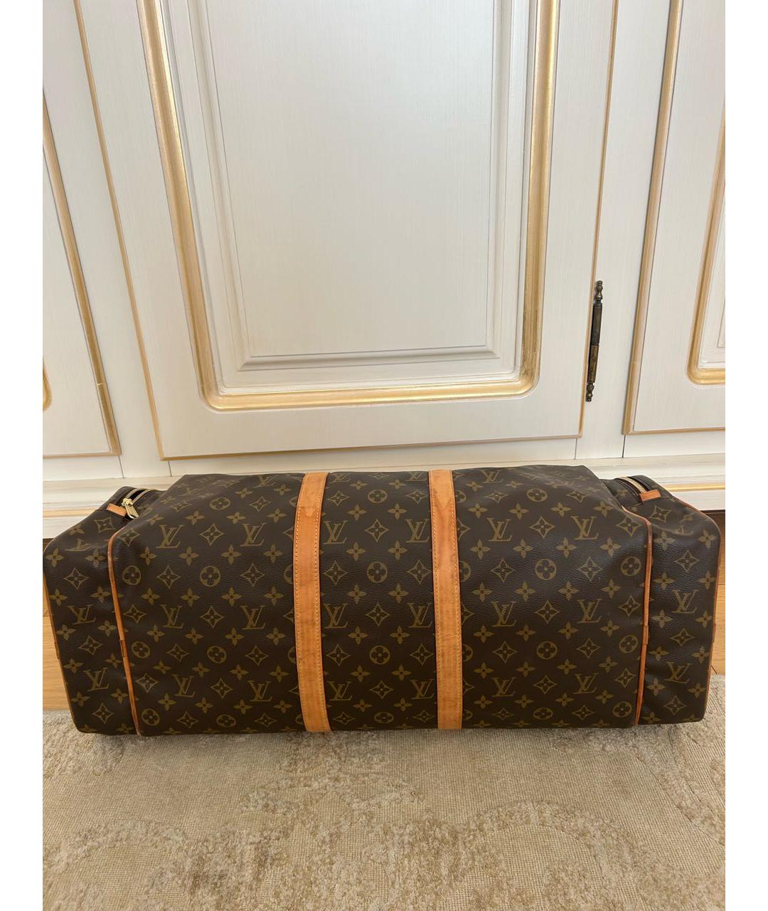 LOUIS VUITTON Коричневая кожаная дорожная/спортивная сумка, фото 3