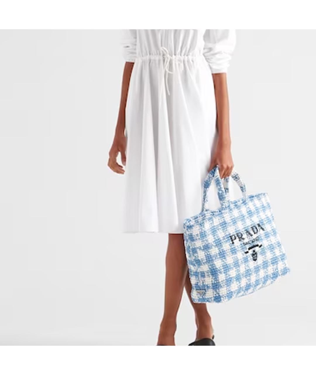 PRADA Синяя тканевая сумка через плечо, фото 6