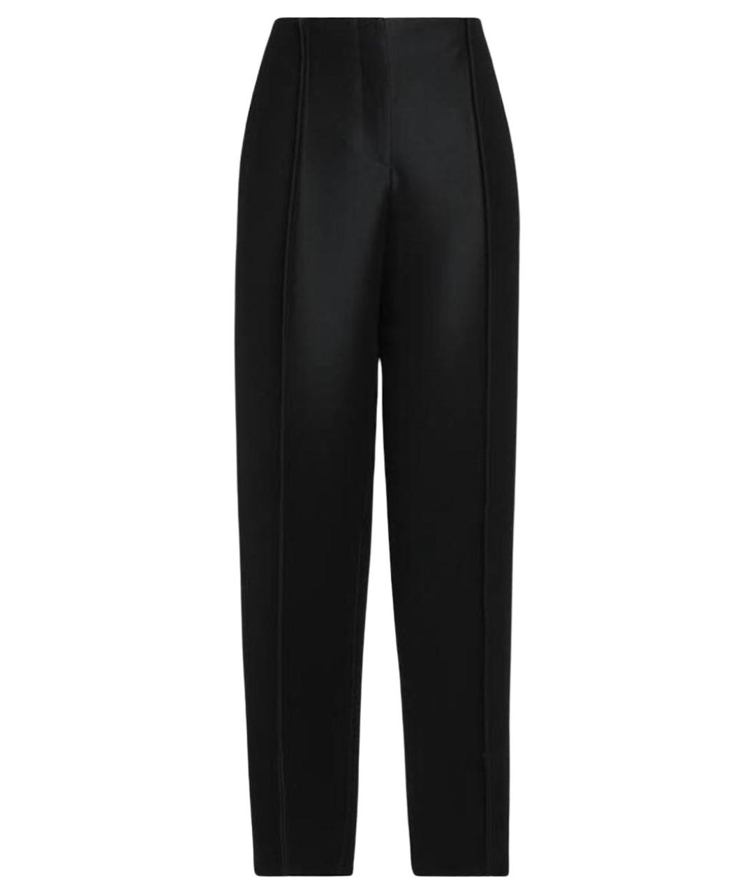 JIL SANDER Черные шерстяные прямые брюки, фото 1