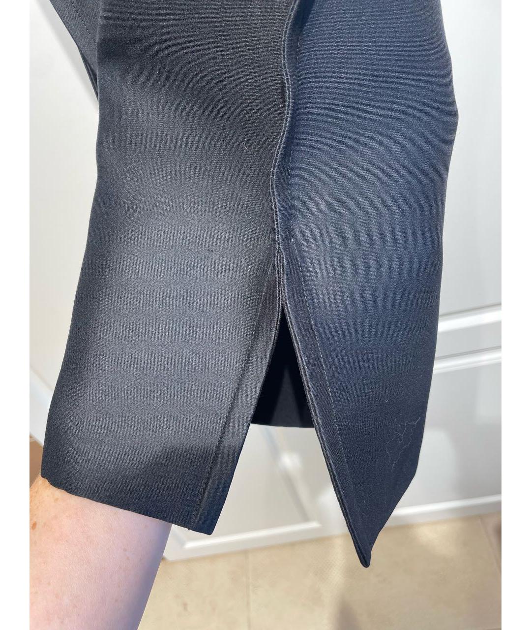 JIL SANDER Черные шерстяные прямые брюки, фото 7