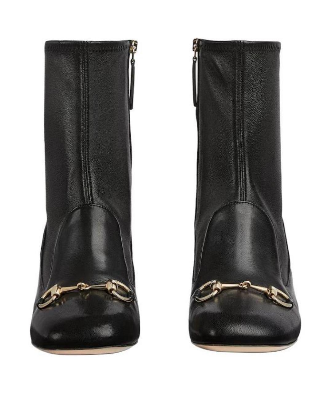 GUCCI Черные кожаные полусапоги, фото 4