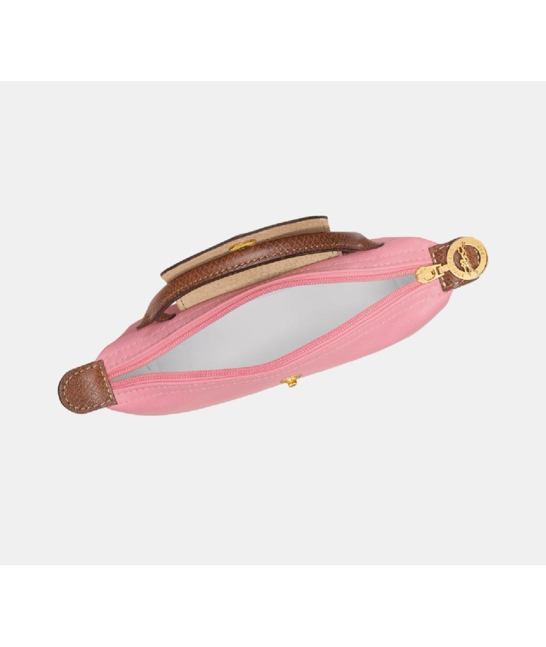 LONGCHAMP Розовая синтетическая сумка с короткими ручками, фото 4
