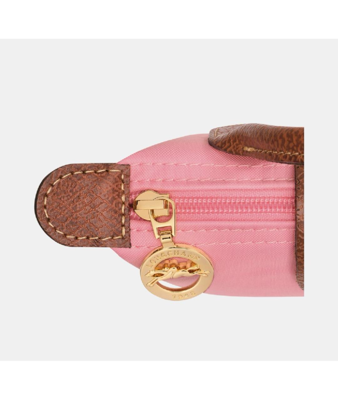 LONGCHAMP Розовая синтетическая сумка с короткими ручками, фото 5