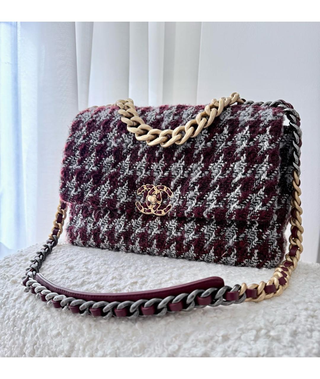 CHANEL Черная твидовая сумка через плечо, фото 3