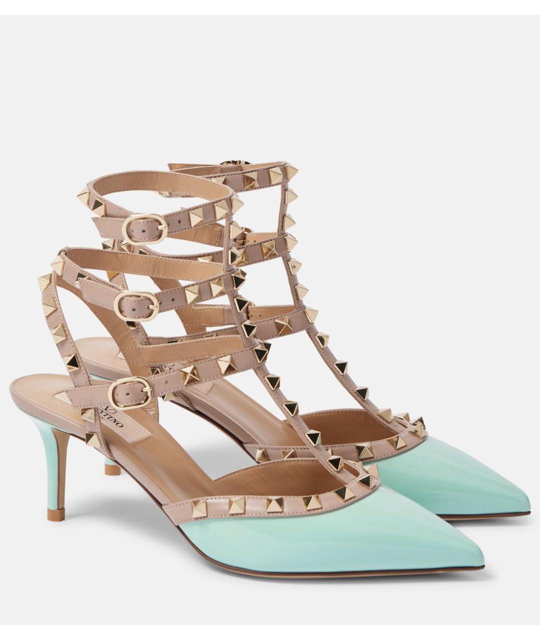 VALENTINO Зеленые кожаные босоножки, фото 9