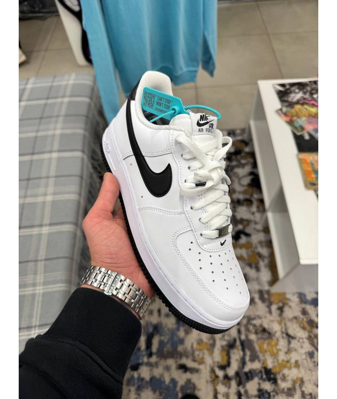 NIKE Белые кожаные низкие кроссовки / кеды, фото 8