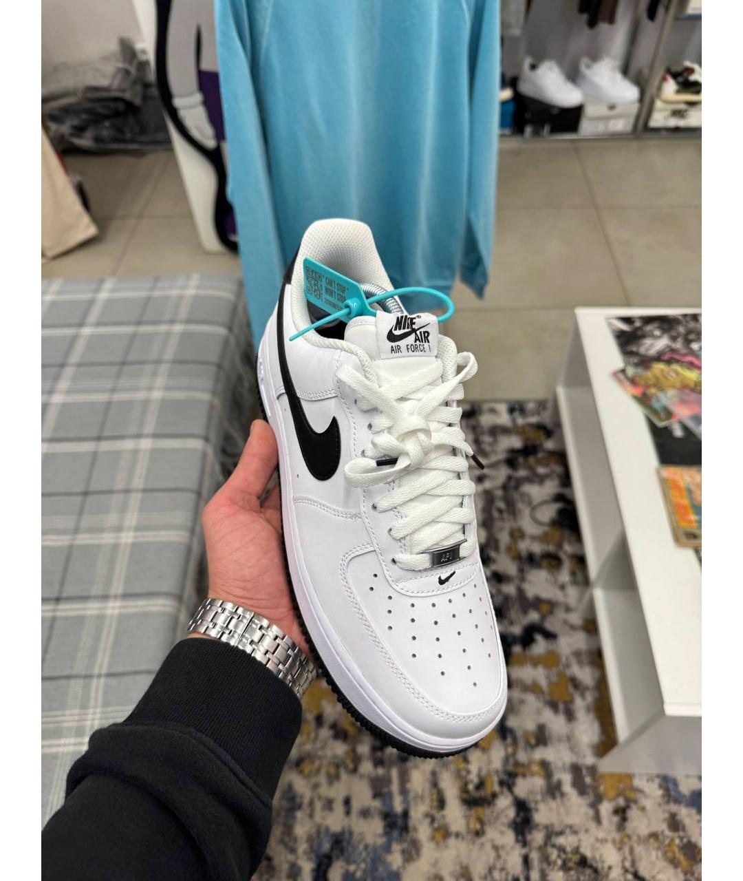 NIKE Белые кожаные низкие кроссовки / кеды, фото 7