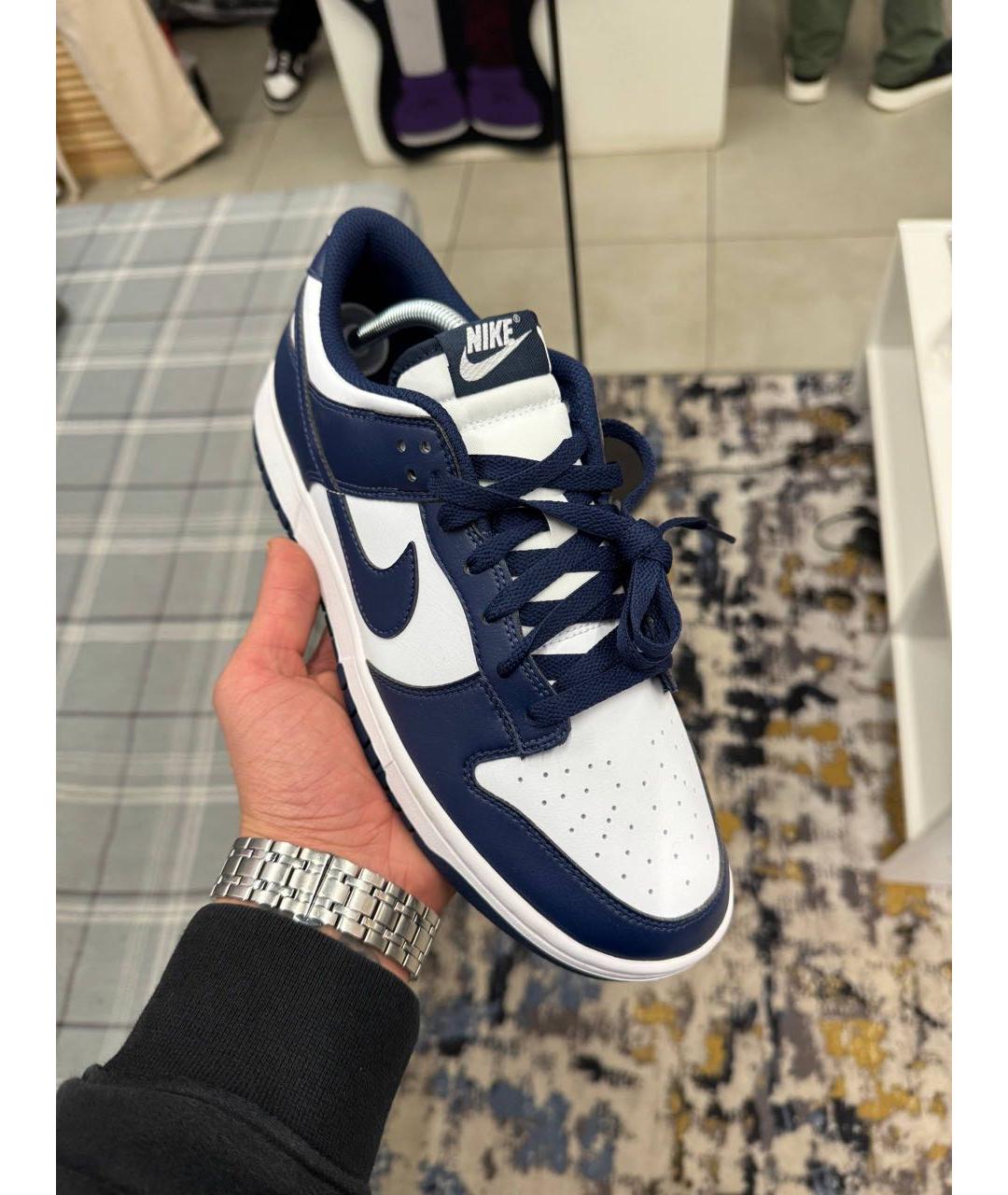 NIKE Черные кожаные низкие кроссовки / кеды, фото 7