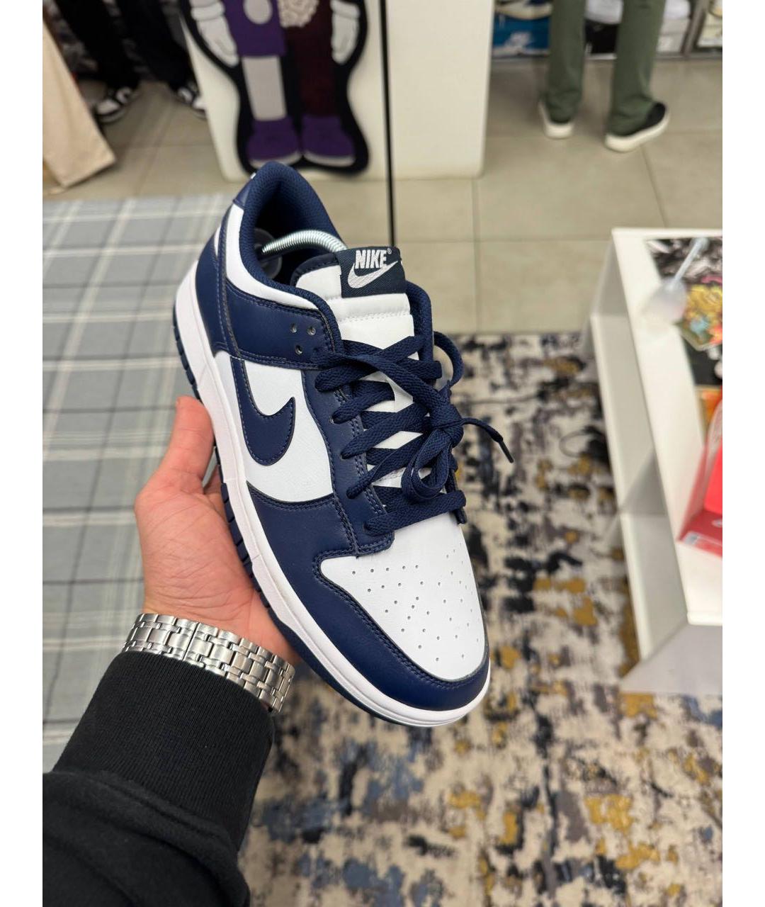 NIKE Черные кожаные низкие кроссовки / кеды, фото 6