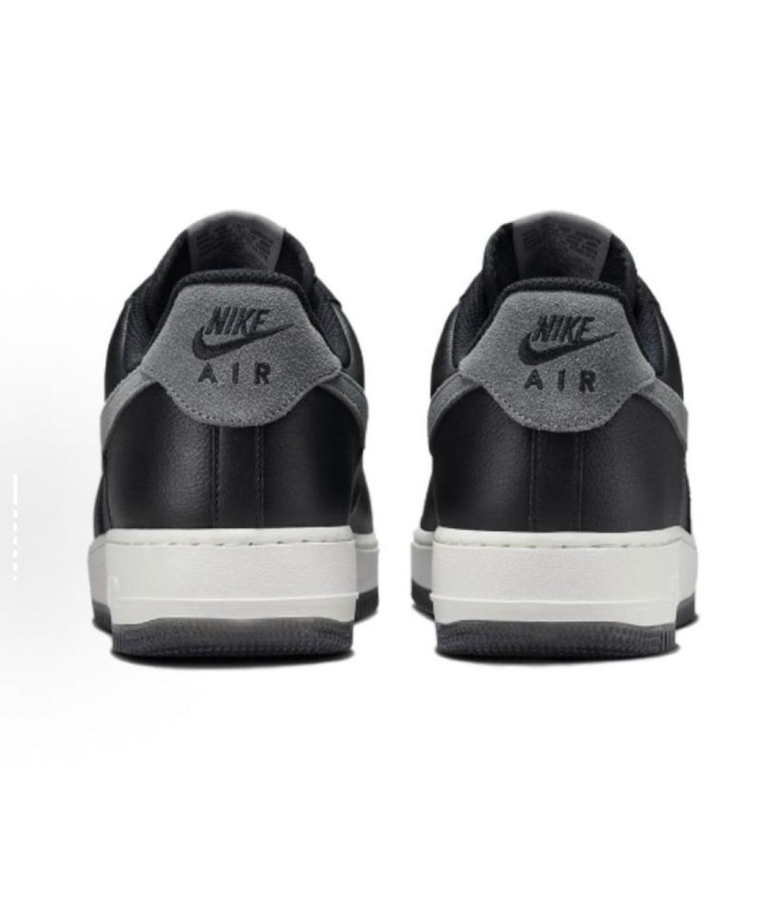 NIKE Черные кожаные низкие кроссовки / кеды, фото 5
