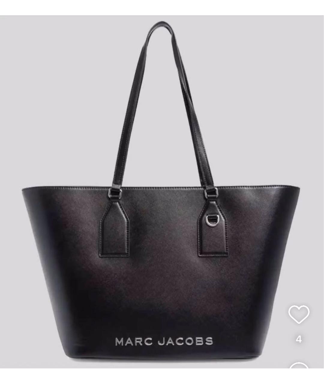 MARC JACOBS Черная кожаная сумка тоут, фото 6