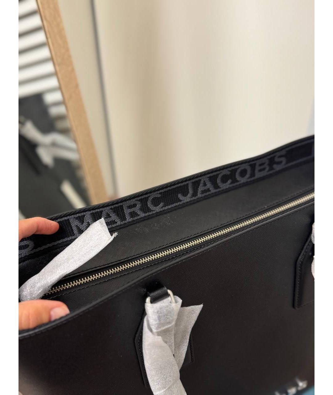 MARC JACOBS Черная кожаная сумка тоут, фото 3