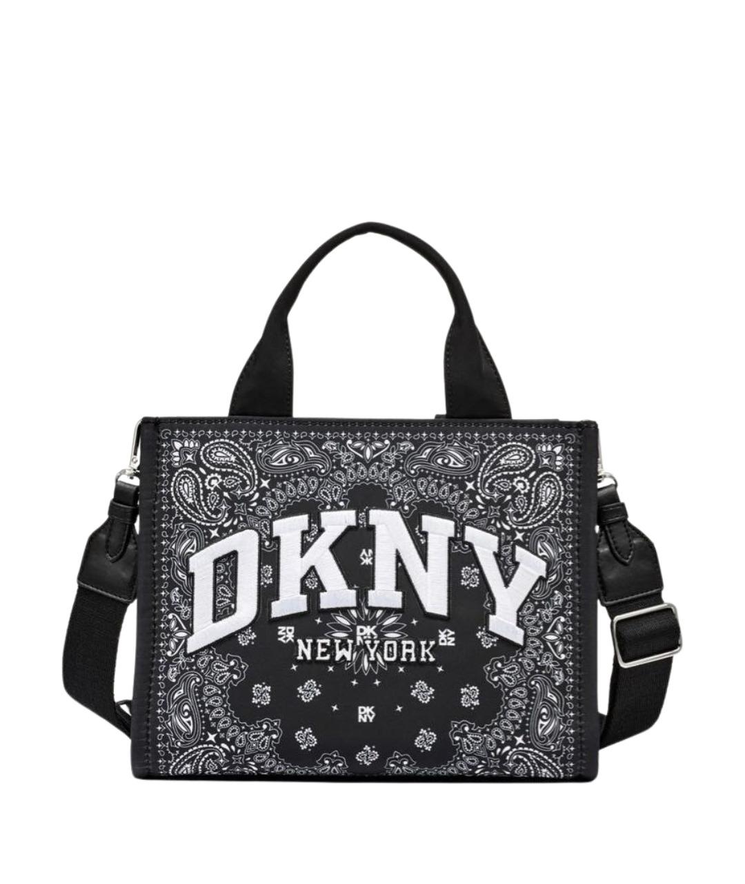 DKNY Черная кожаная сумка тоут, фото 1