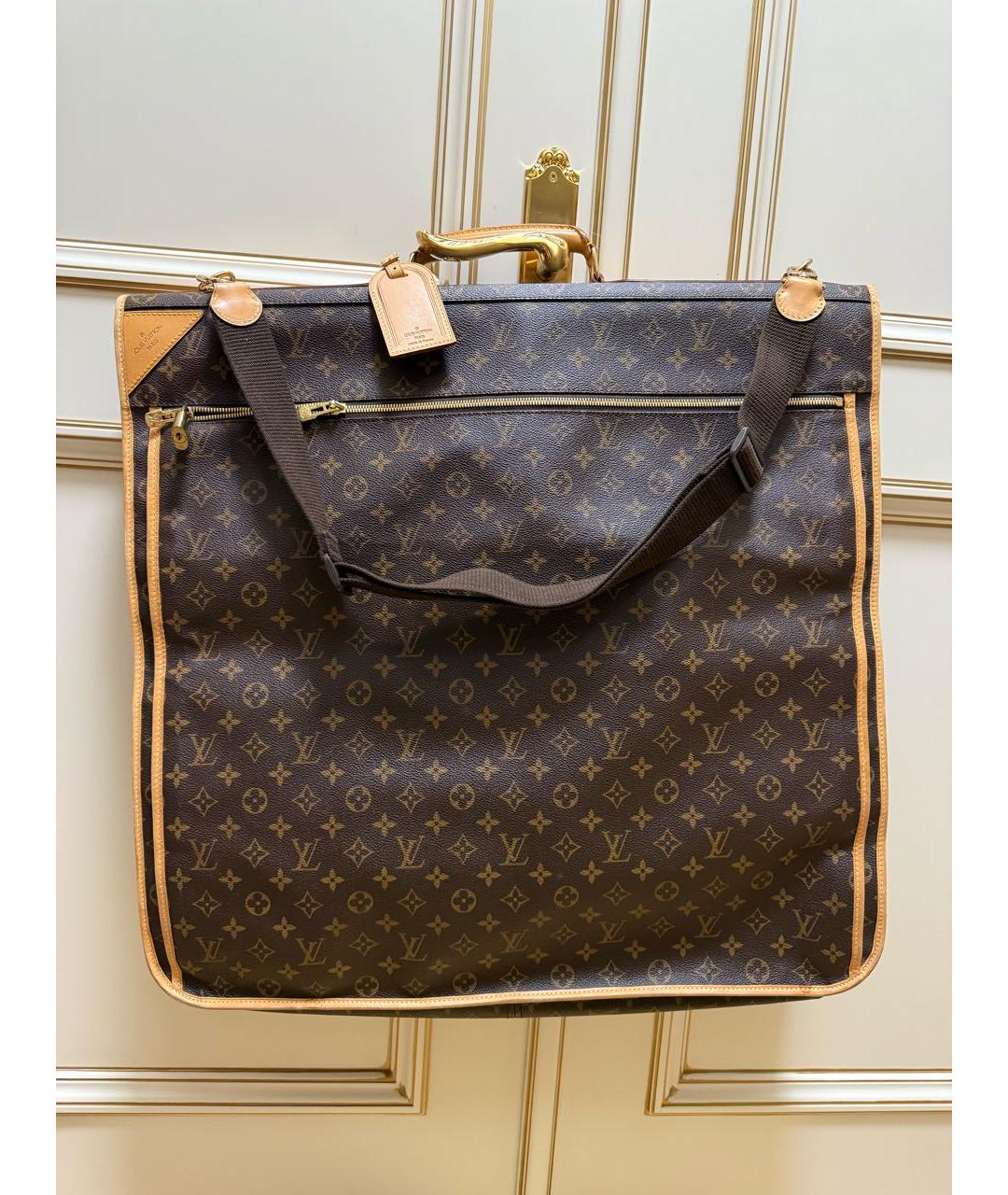LOUIS VUITTON Коричневая кожаная дорожная/спортивная сумка, фото 8