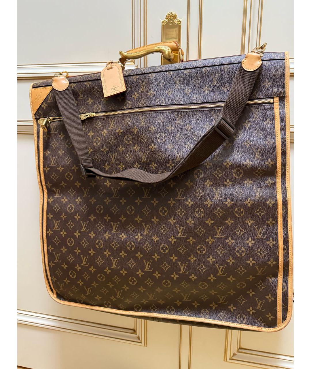 LOUIS VUITTON Коричневая кожаная дорожная/спортивная сумка, фото 2