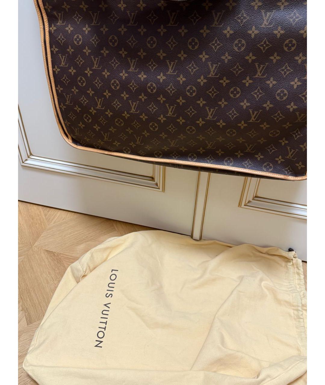 LOUIS VUITTON Коричневая кожаная дорожная/спортивная сумка, фото 3