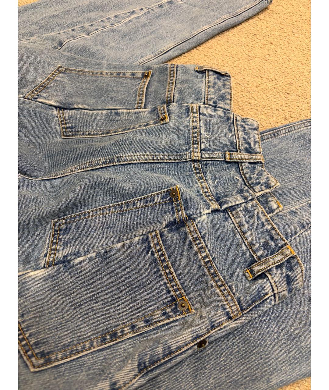 MAISON MARGIELA Голубые хлопковые джинсы клеш, фото 7