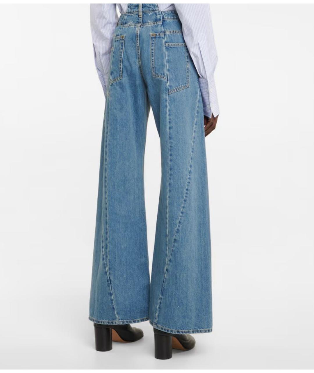 MAISON MARGIELA Голубые хлопковые джинсы клеш, фото 2
