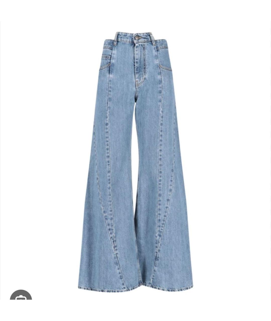 MAISON MARGIELA Голубые хлопковые джинсы клеш, фото 5