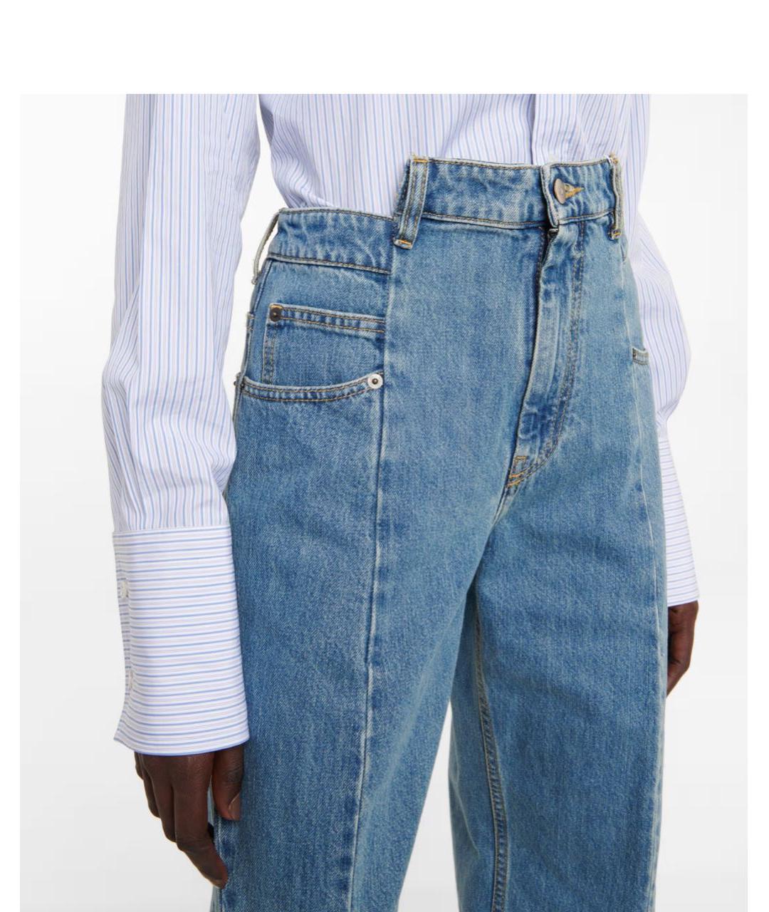 MAISON MARGIELA Голубые хлопковые джинсы клеш, фото 4