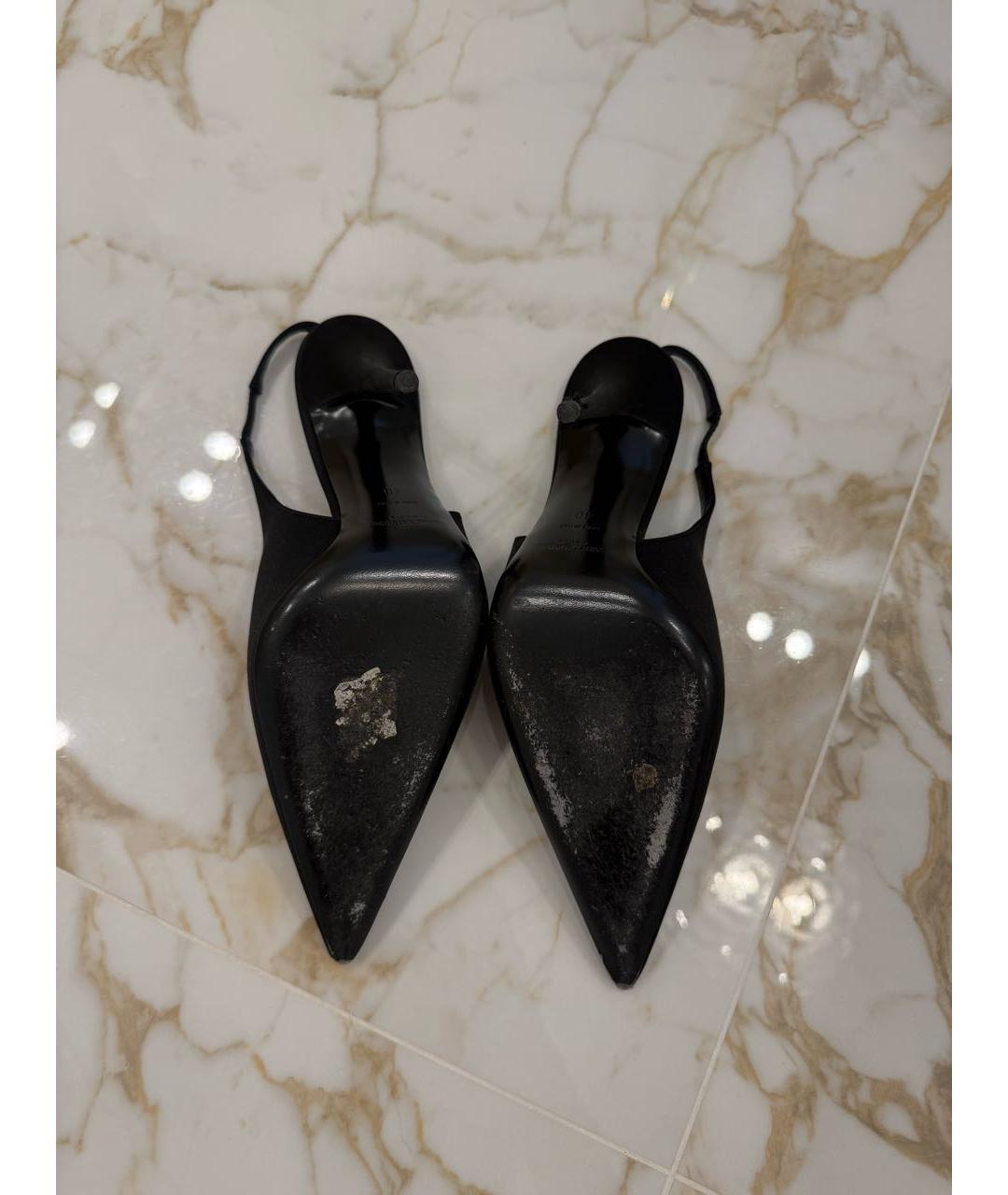 SAINT LAURENT Черные синтетические туфли, фото 3
