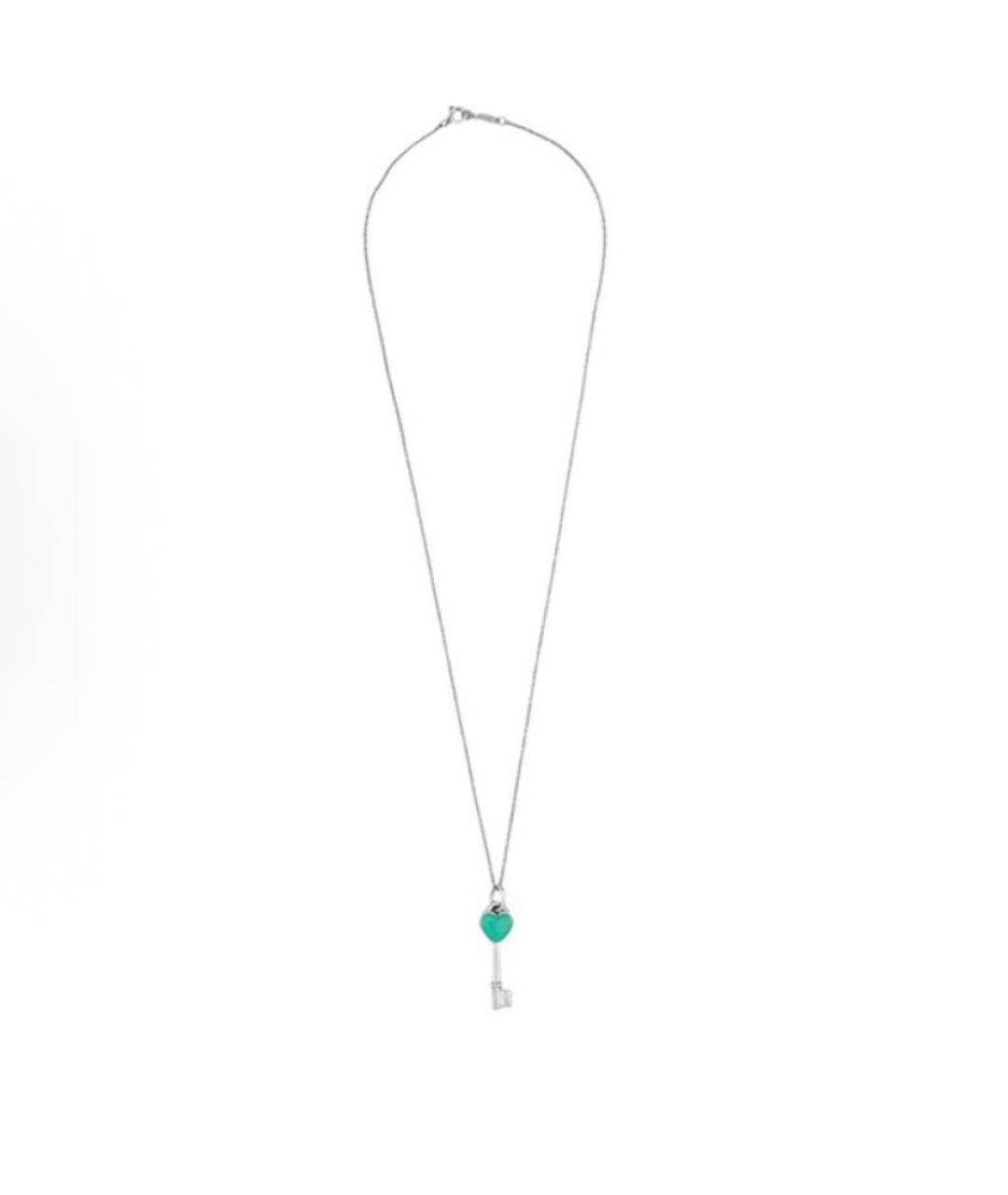 TIFFANY&CO Бирюзовая серебряная подвеска, фото 3