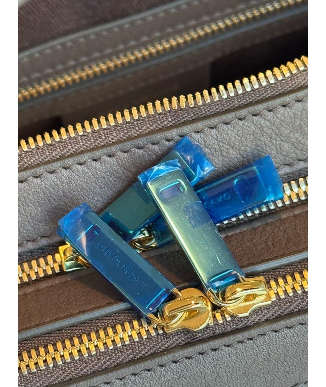 FERRAGAMO Коричневая кожаная сумка тоут, фото 7