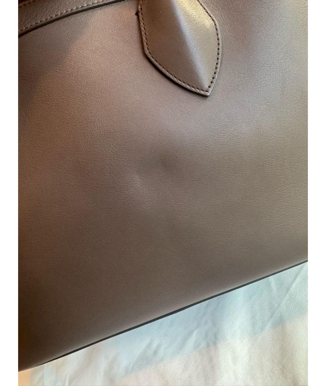 FERRAGAMO Коричневая кожаная сумка тоут, фото 8