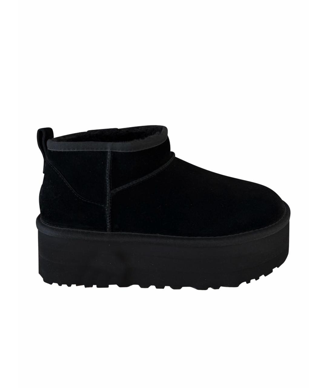 UGG AUSTRALIA Черные замшевые полусапоги, фото 1