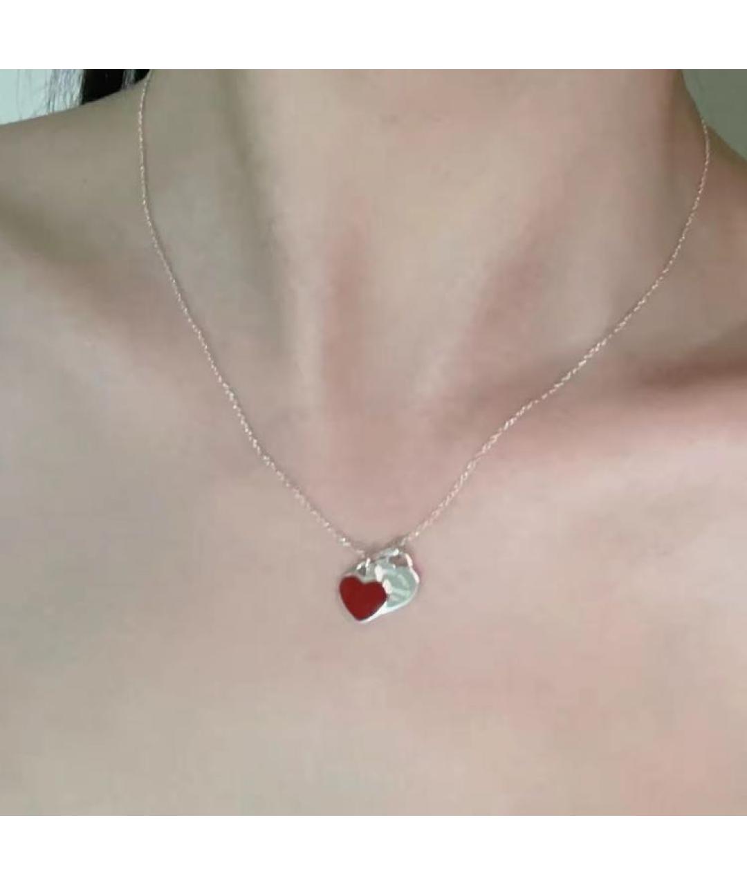 TIFFANY&CO Красная серебряная подвеска, фото 6