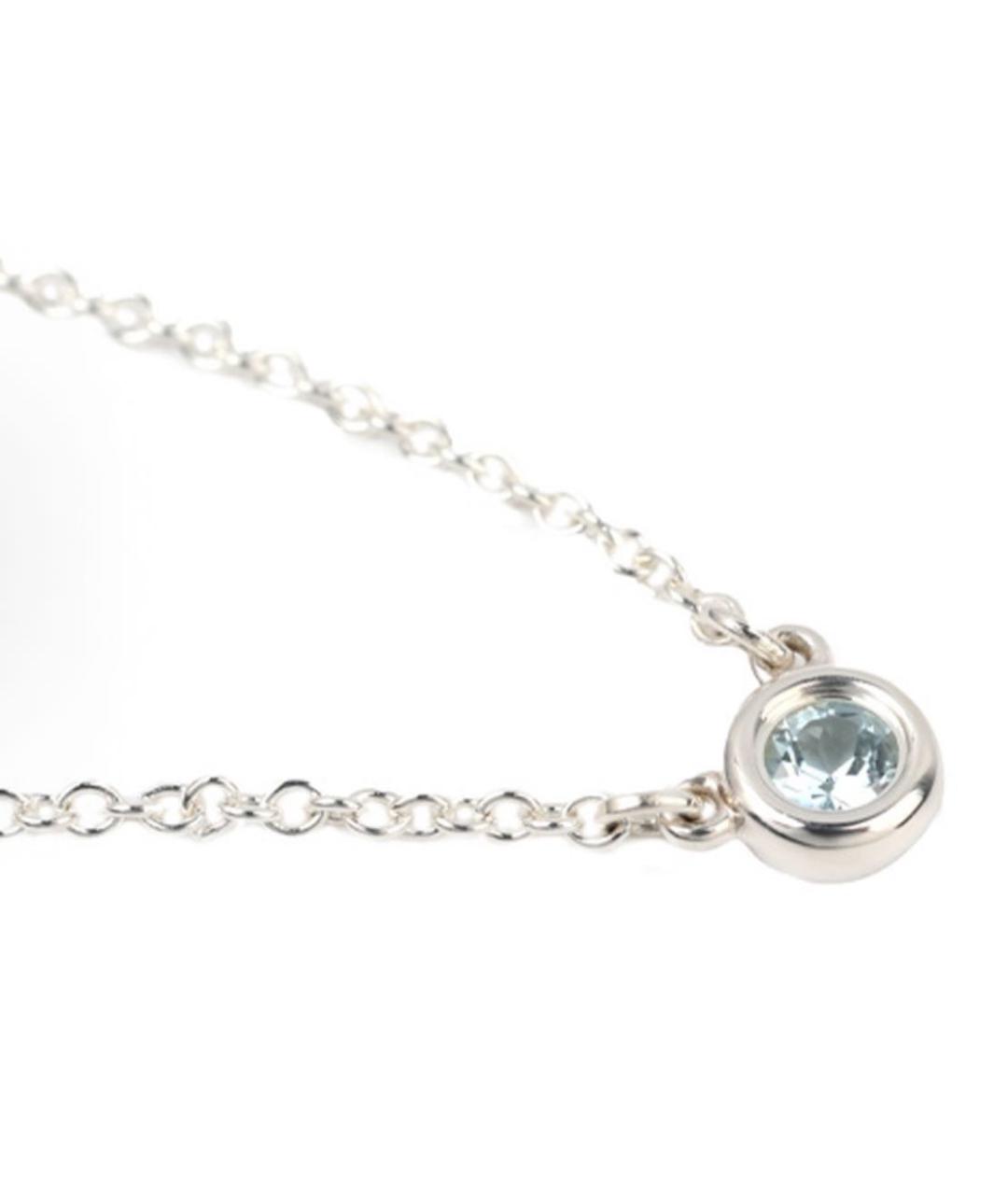 TIFFANY&CO Голубая серебряная подвеска, фото 2