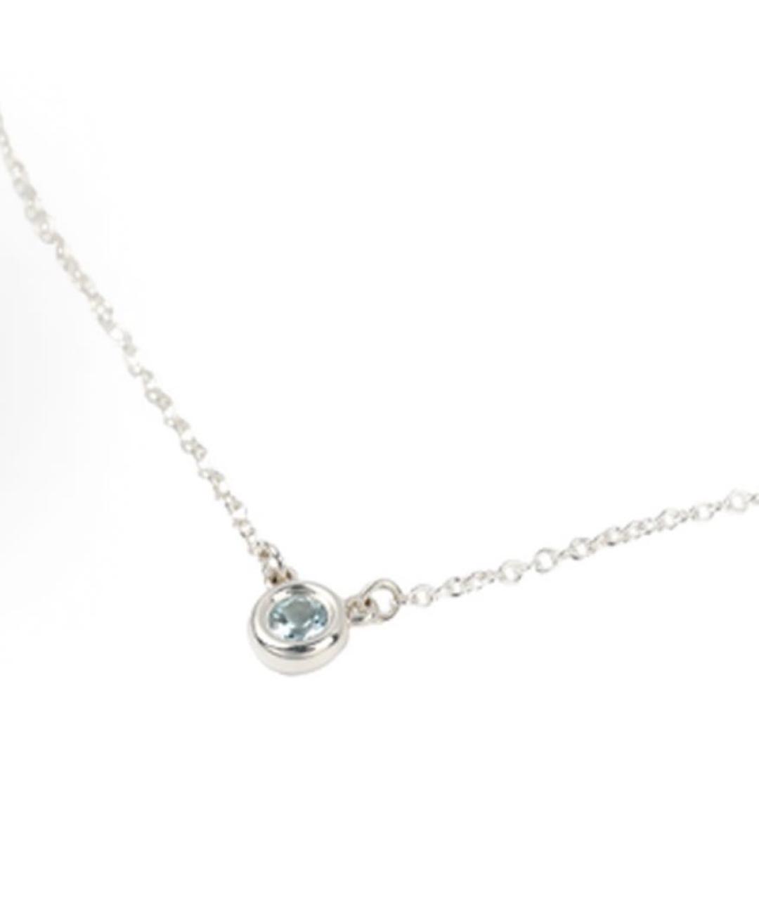 TIFFANY&CO Голубая серебряная подвеска, фото 4
