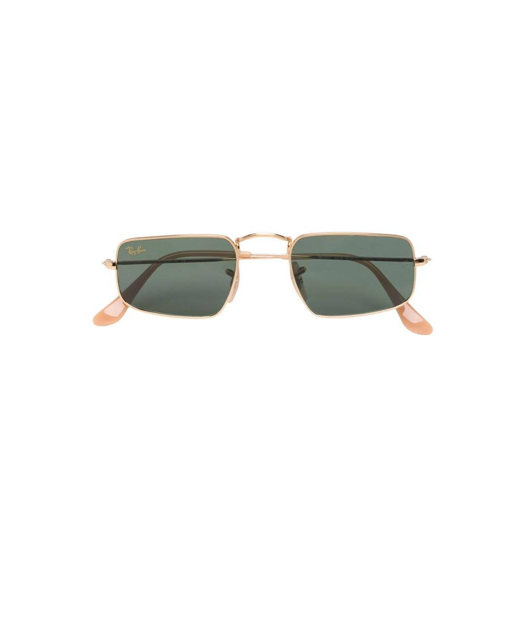 RAY BAN Зеленые металлические солнцезащитные очки, фото 1