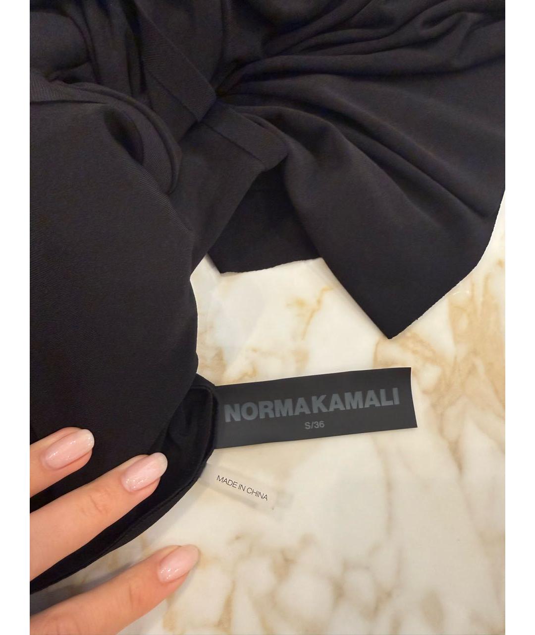 NORMA KAMALI Черное полиэстеровое коктейльное платье, фото 6